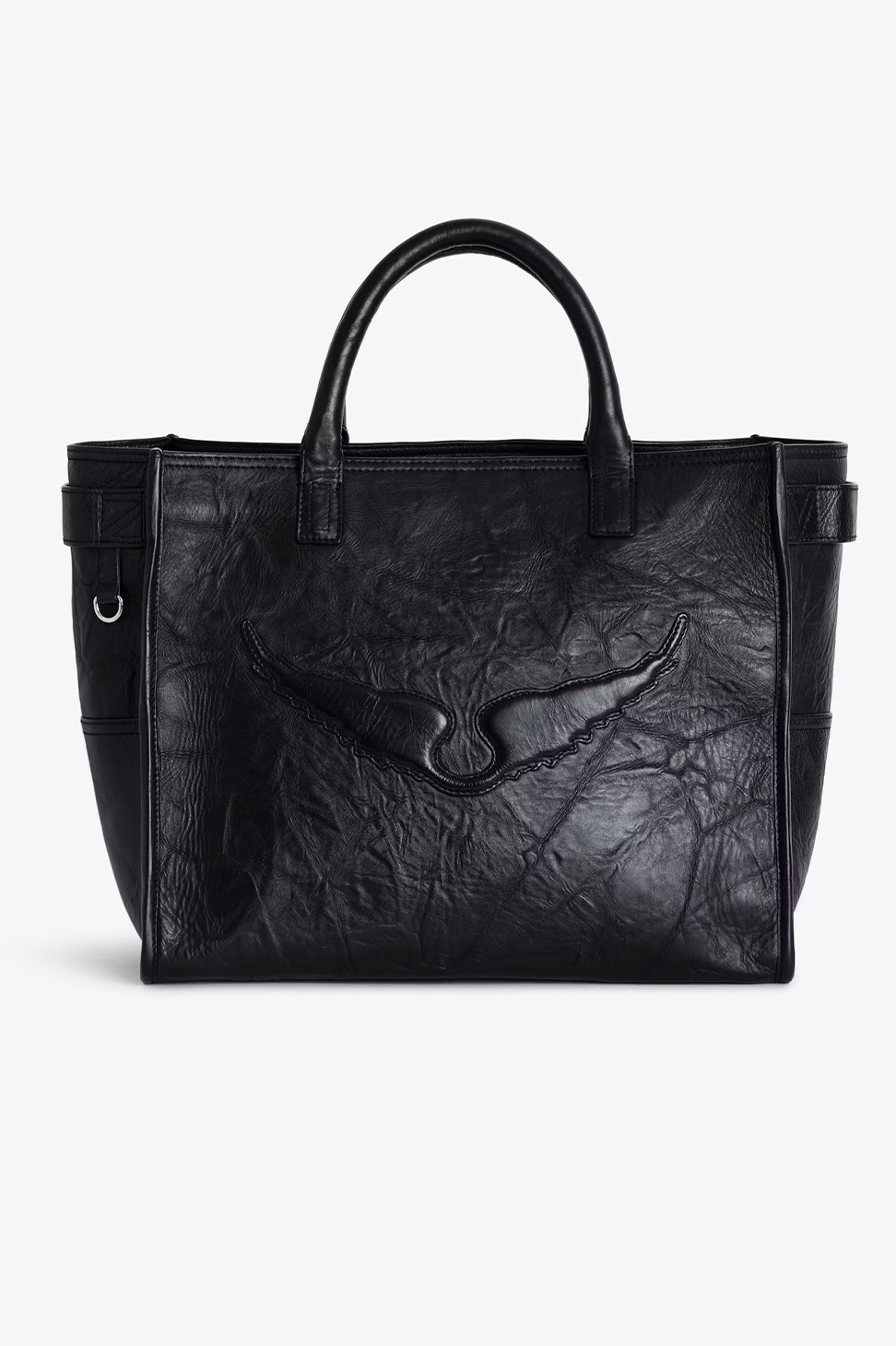 ANGEL TOTE WINGS COW BURNISH